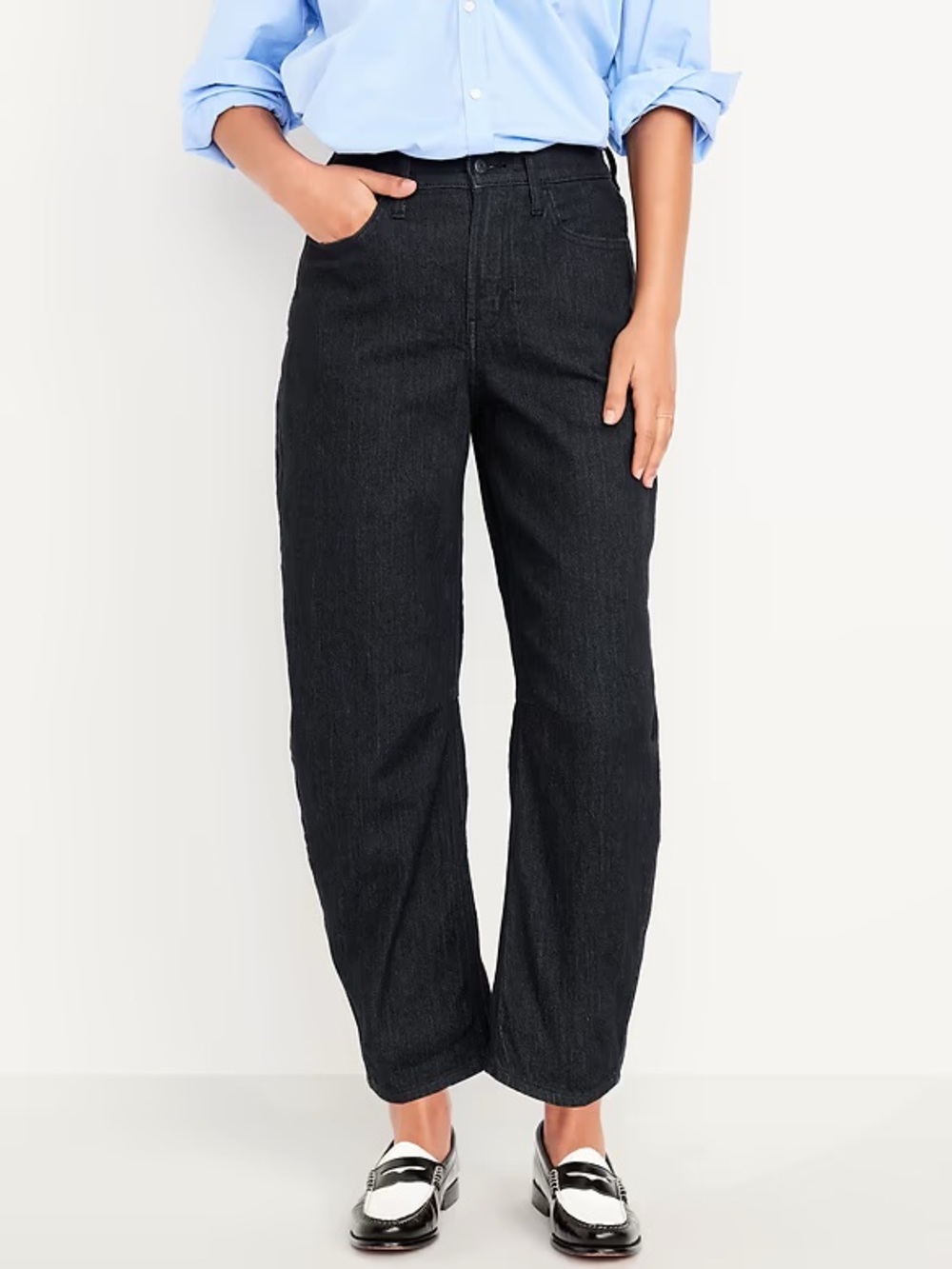 Old Navy Women’s Plus High-Waisted Wow Barrel Ankle Jeans Sz 26 NWT